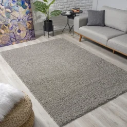 Muratap Loca Shaggy Vloerkleed Lichtgrijs Hoogpolig - 200x290 CM