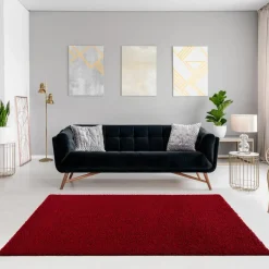 Muratap Loca Shaggy Vloerkleed Rood Hoogpolig - 160x230 CM