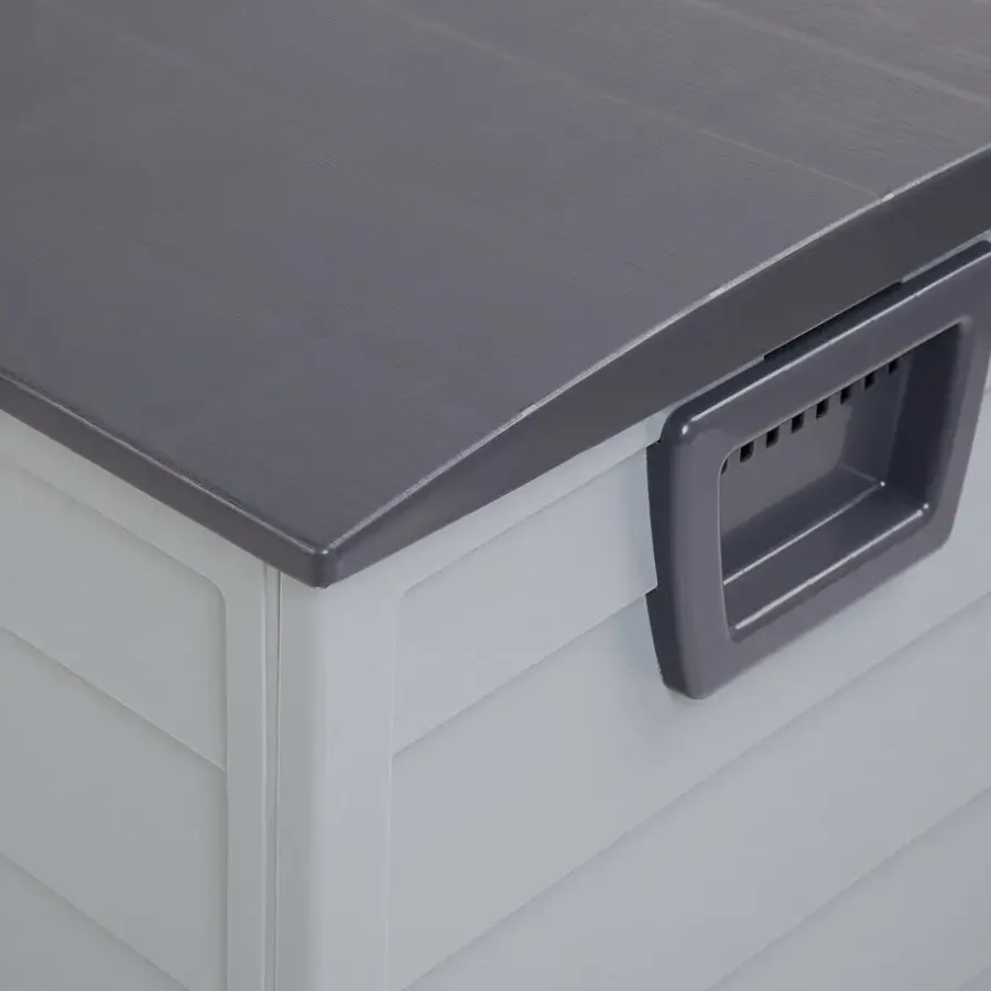 Beliani LOCARNO - Kussenbox - Grijs - 112 cm - Synthetisch materiaal