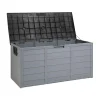 Kussenboxen-Beliani LOCARNO - Kussenbox - Grijs/Zwart - 112 cm - Synthetisch materiaal