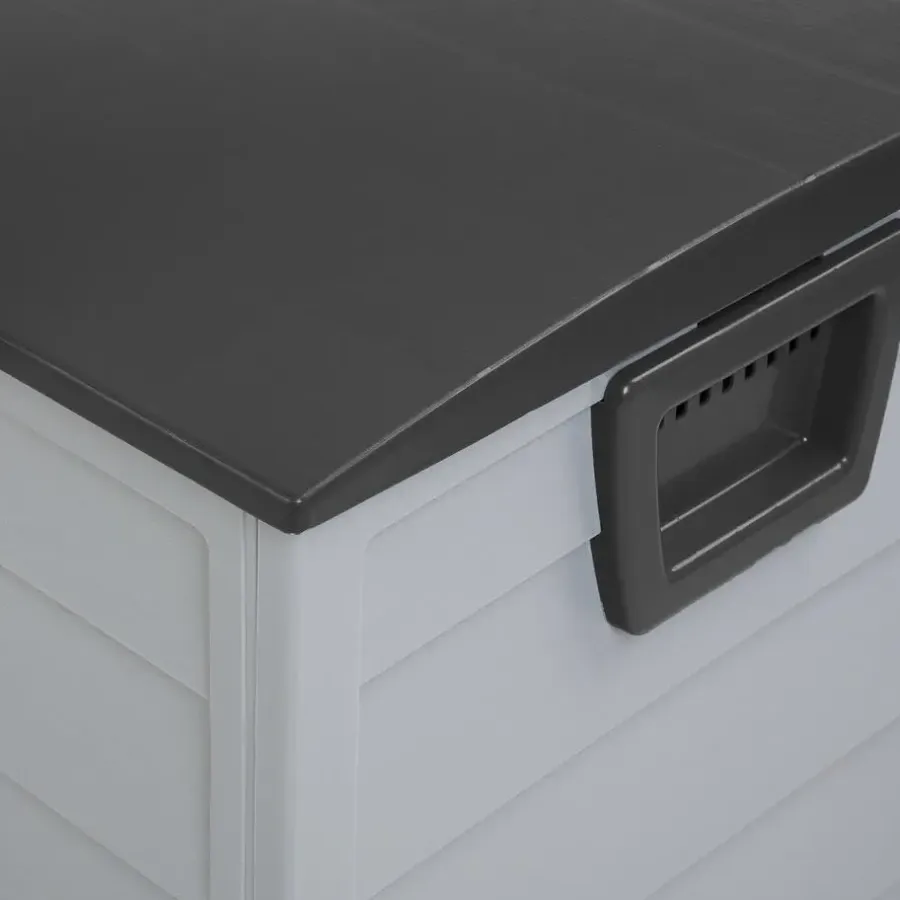 Kussenboxen-Beliani LOCARNO - Kussenbox - Grijs/Zwart - 112 cm - Synthetisch materiaal
