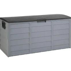 Kussenboxen-Beliani LOCARNO - Kussenbox - Grijs/Zwart - 112 cm - Synthetisch materiaal