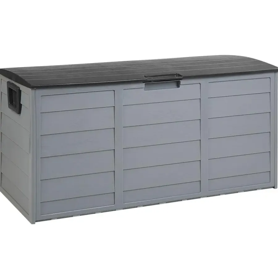 Kussenboxen-Beliani LOCARNO - Kussenbox - Grijs/Zwart - 112 cm - Synthetisch materiaal
