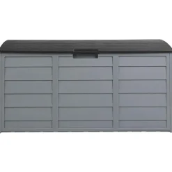Kussenboxen-Beliani LOCARNO - Kussenbox - Grijs/Zwart - 112 cm - Synthetisch materiaal