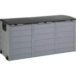 Kussenboxen-Beliani LOCARNO - Kussenbox - Grijs/Zwart - 112 cm - Synthetisch materiaal