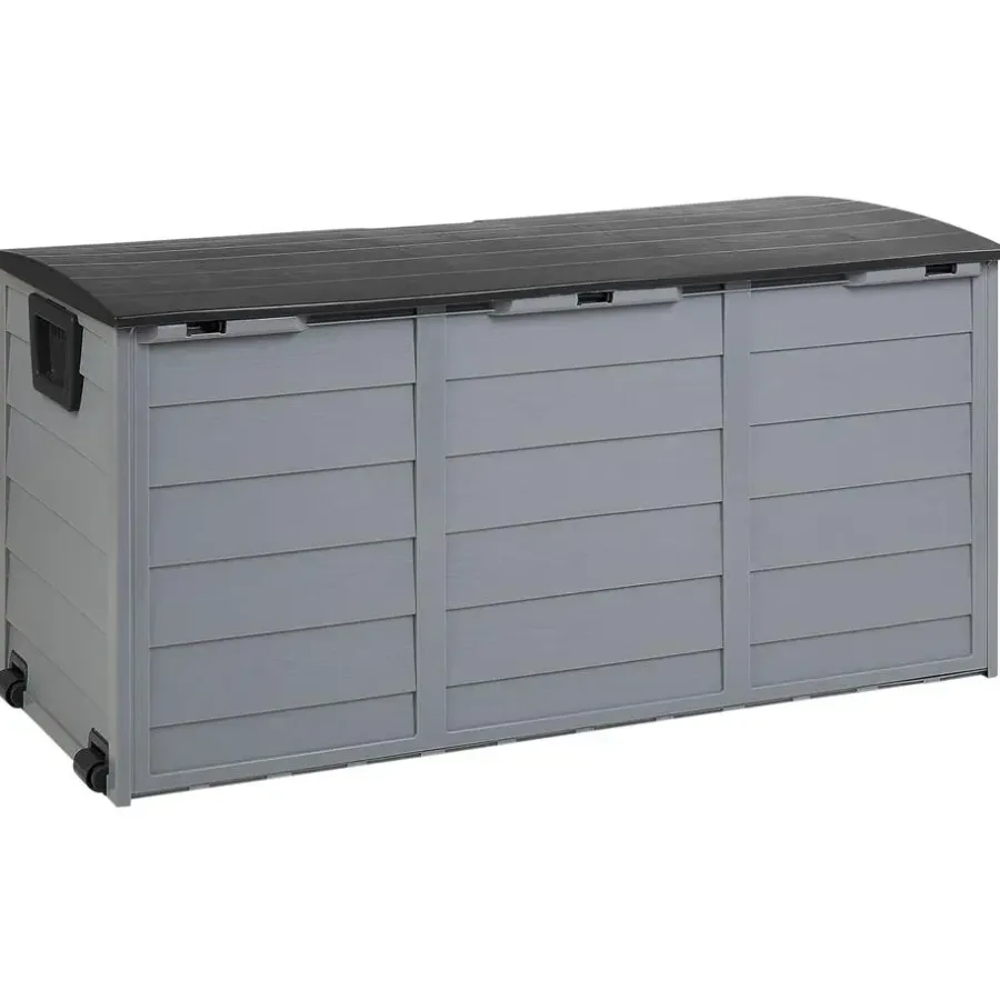 Kussenboxen-Beliani LOCARNO - Kussenbox - Grijs/Zwart - 112 cm - Synthetisch materiaal