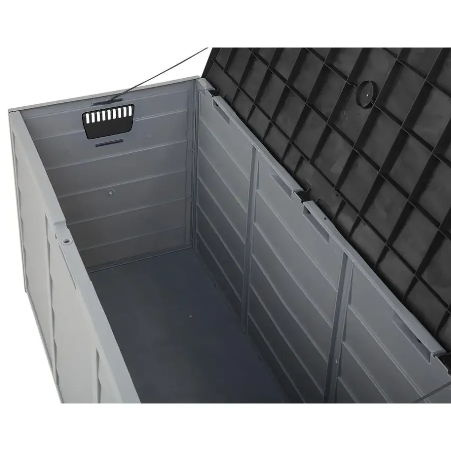 Kussenboxen-Beliani LOCARNO - Kussenbox - Grijs/Zwart - 112 cm - Synthetisch materiaal