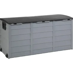 Kussenboxen-Beliani LOCARNO - Kussenbox - Grijs/Zwart - 112 cm - Synthetisch materiaal