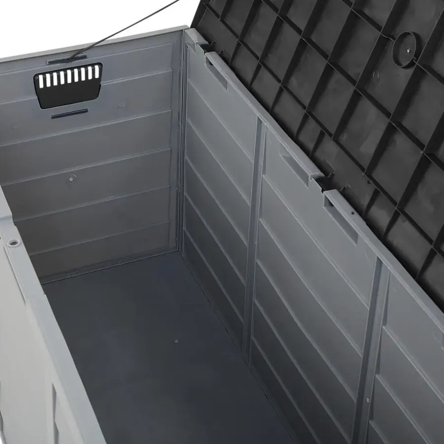 Kussenboxen-Beliani LOCARNO - Kussenbox - Grijs/Zwart - 112 cm - Synthetisch materiaal