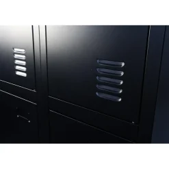 IVOL Lockerkast Zwart - 60x185 cm - 4 lockers