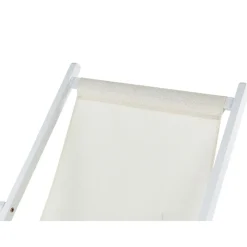 Kamperen En Outdoor-Beliani LOCRI II - Strandstoel - Wit/Beige - Polyester