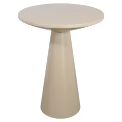 Loft24 LOFT42 Bijzettafel Ferry trompetvoet - Metaal - Beige - 60x44