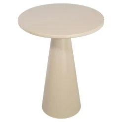 Loft24 LOFT42 Bijzettafel Ferry trompetvoet - Metaal - Beige - 60x44