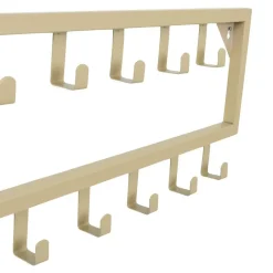 Kapstokken-Loft24 LOFT42 Bono Kapstok – Beige – Metaal – 15 haken - 80x26x4
