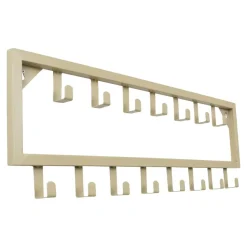 Kapstokken-Loft24 LOFT42 Bono Kapstok – Beige – Metaal – 15 haken - 80x26x4