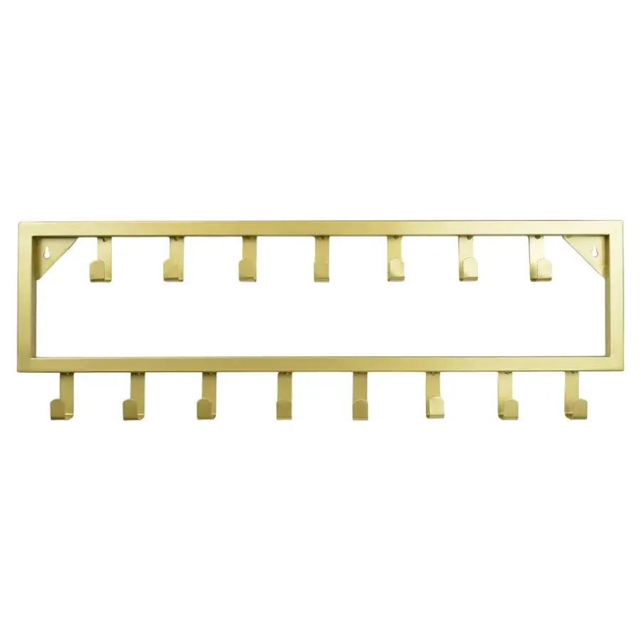Kapstokken-Loft24 LOFT42 Bono Kapstok – Goud – Metaal – 15 haken - 80x26x4