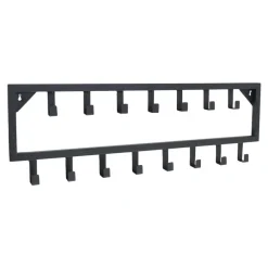 Loft24 LOFT42 Bono Kapstok - Zwart – Metaal – 15 haken - 80x26x4