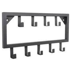 Kapstokken-Loft24 LOFT42 Bono Small Kapstok - Zwart – Metaal – 9 haken - 50x26x4