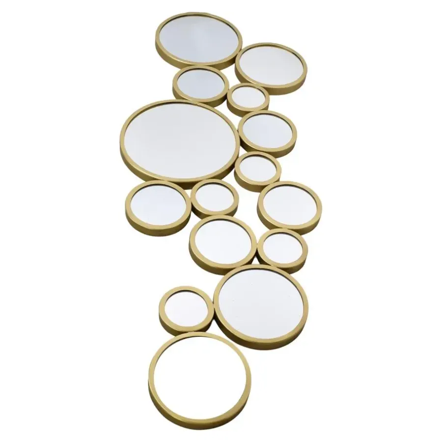 Spiegels-LOFT42 Bubbles Multi Spiegel - Metaal - Goud