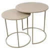Bijzettafels-Loft24 LOFT42 Elvy Set Bijzettafels Rond - Beige - Ø49x52