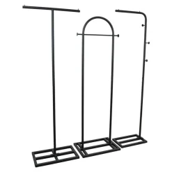 Kledingopbergers|Kledingrekken-Loft24 LOFT42 Fabri2 - Kledingrek Staand - 160x50x35 - Zwart