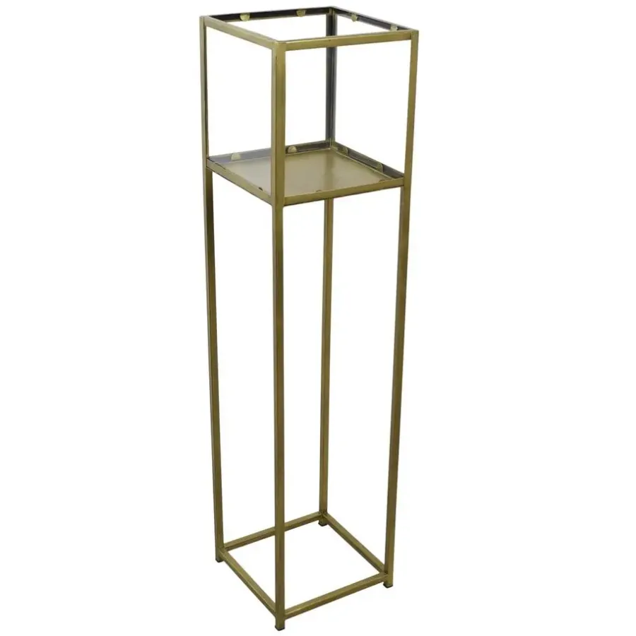 Loft24 LOFT42 Flint Staand Windlicht Antique Messing - Metaal