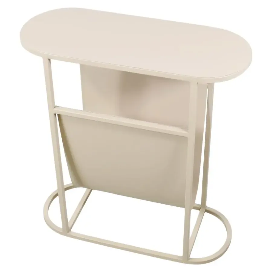 LOFT42 Frits Bijzettafel met Tijdschriften- of Krantenbak Beige
