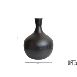 Vazen-Loft24 LOFT42 Gusto Small - Vaas - Zwart metaal -35x26