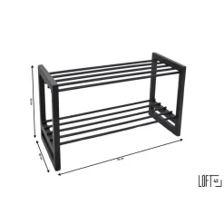 Loft24 LOFT42 Hall Schoenenrek - Metaal - Zwart