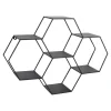 Wandrekken-Loft24 LOFT42 Hexagon Wandrek Zeshoekig - Zwart - 57x80x20