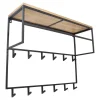 Kapstokken-LOFT42 Jip Kapstok - 12 haken - Metaal - Zwart - 100x80x33
