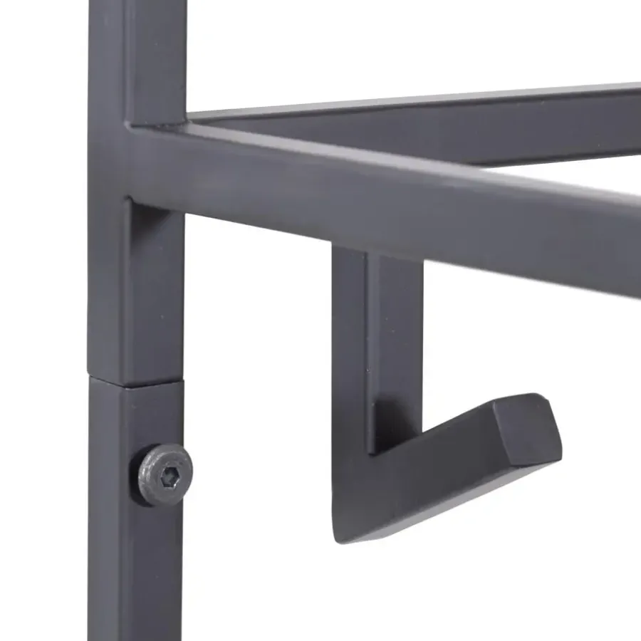 Kapstokken-LOFT42 Jip Kapstok - 12 haken - Metaal - Zwart - 100x80x33