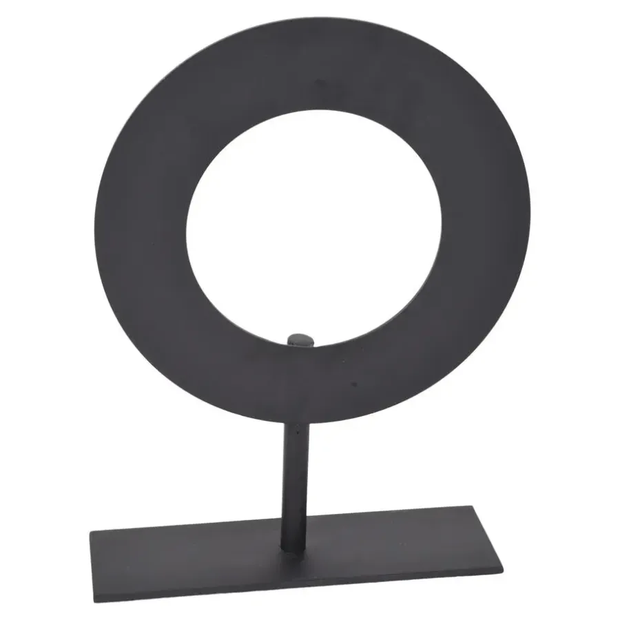 LOFT42 Joris Ornament op voet - Zwart Metaal Ø25cm