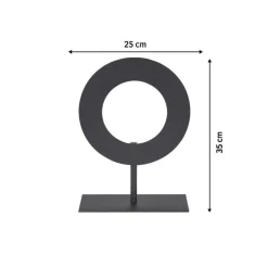 LOFT42 Joris Ornament op voet - Zwart Metaal Ø25cm