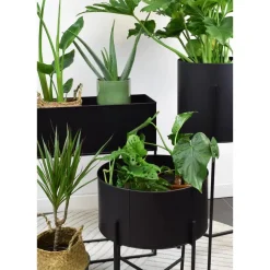 Loft24 LOFT42 Joy Plantenbak Rond - Metaal - Mat Zwart