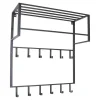 Kapstokken-LOFT42 Kapstok Boris - Zwart – Metaal – 12 haken - 90x80x30