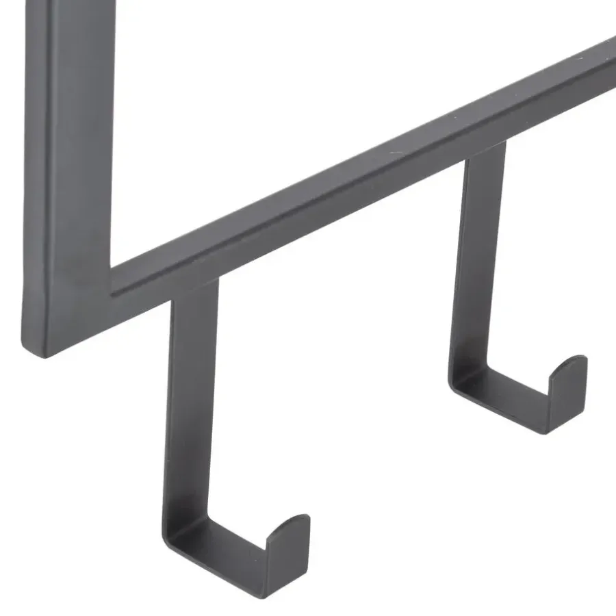 Kapstokken-LOFT42 Kapstok Boris - Zwart – Metaal – 12 haken - 90x80x30