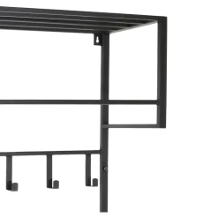 Kapstokken-LOFT42 Kapstok Boris - Zwart – Metaal – 12 haken - 90x80x30