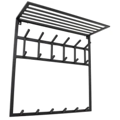 Loft24 LOFT42 Kapstok Jaimy - Zwart – Metaal – 6 dubbele haken - 80x80x30