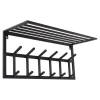 Kapstokken-Loft24 LOFT42 Kapstok Jaimy - Zwart – Metaal – 6 dubbele haken - 80x35x30