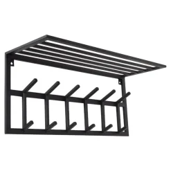 Kapstokken-Loft24 LOFT42 Kapstok Jaimy - Zwart – Metaal – 6 dubbele haken - 80x35x30