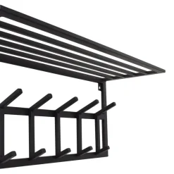 Kapstokken-Loft24 LOFT42 Kapstok Jaimy - Zwart – Metaal – 6 dubbele haken - 80x35x30