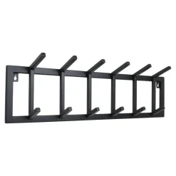 Loft24 LOFT42 Kapstok Jaimy Single - Zwart – Metaal – 6 dubbele haken - 80x24x12
