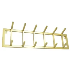 Kapstokken-Loft24 LOFT42 Kapstok Jaimy Single - Goud – Metaal – 6 dubbele haken - 80x24x12