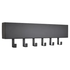 Kapstokken-Loft24 LOFT42 Mula Wandkapstok - 61x19x6 - Zwart metaal - 6 haken
