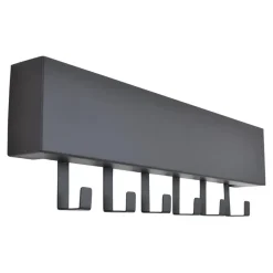 Kapstokken-Loft24 LOFT42 Mula Wandkapstok - 61x19x6 - Zwart metaal - 6 haken