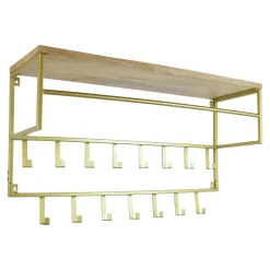 Loft24 LOFT42 Petri Kapstok - 15 haken - Metaal - Goud - 100x57x30