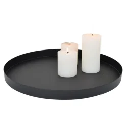 Dienbladen-Loft24 LOFT42 Serva Metalen Dienblad – Zwart – Ø40 cm