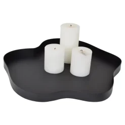 Loft24 LOFT42 Serva Organisch Metalen Dienblad – Zwart – Ø40 cm