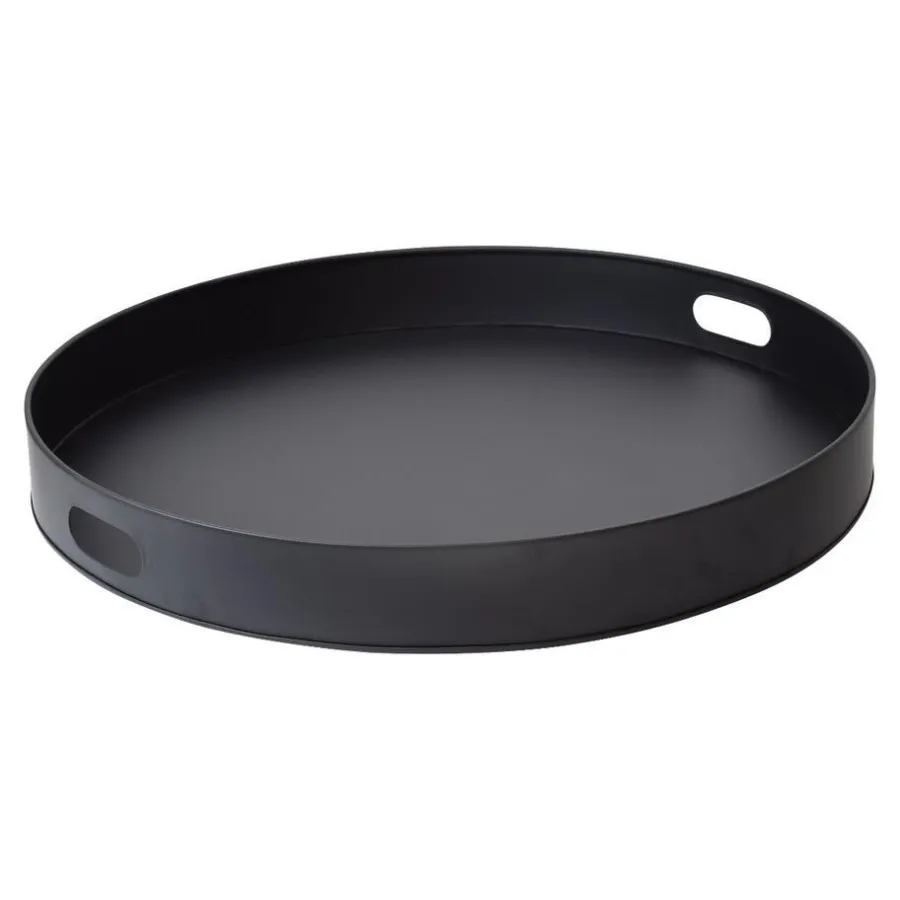 Dienbladen-Loft24 LOFT42 Tray Metalen Dienblad – Zwart – Ø40 cm